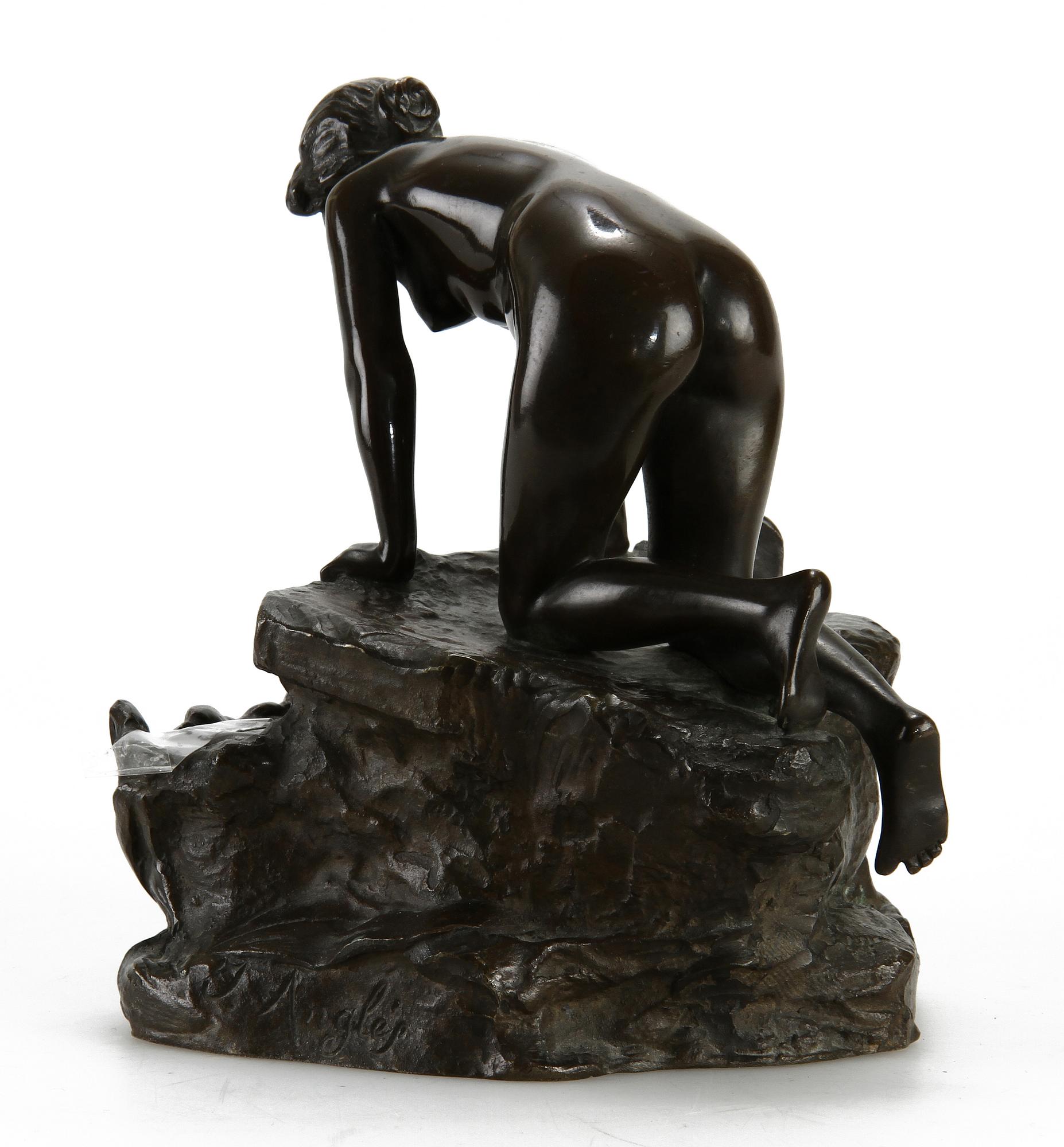 OKÄND KONSTNÄR, skulptur, brons, sign J. Anglés, 1800/1900-tal.