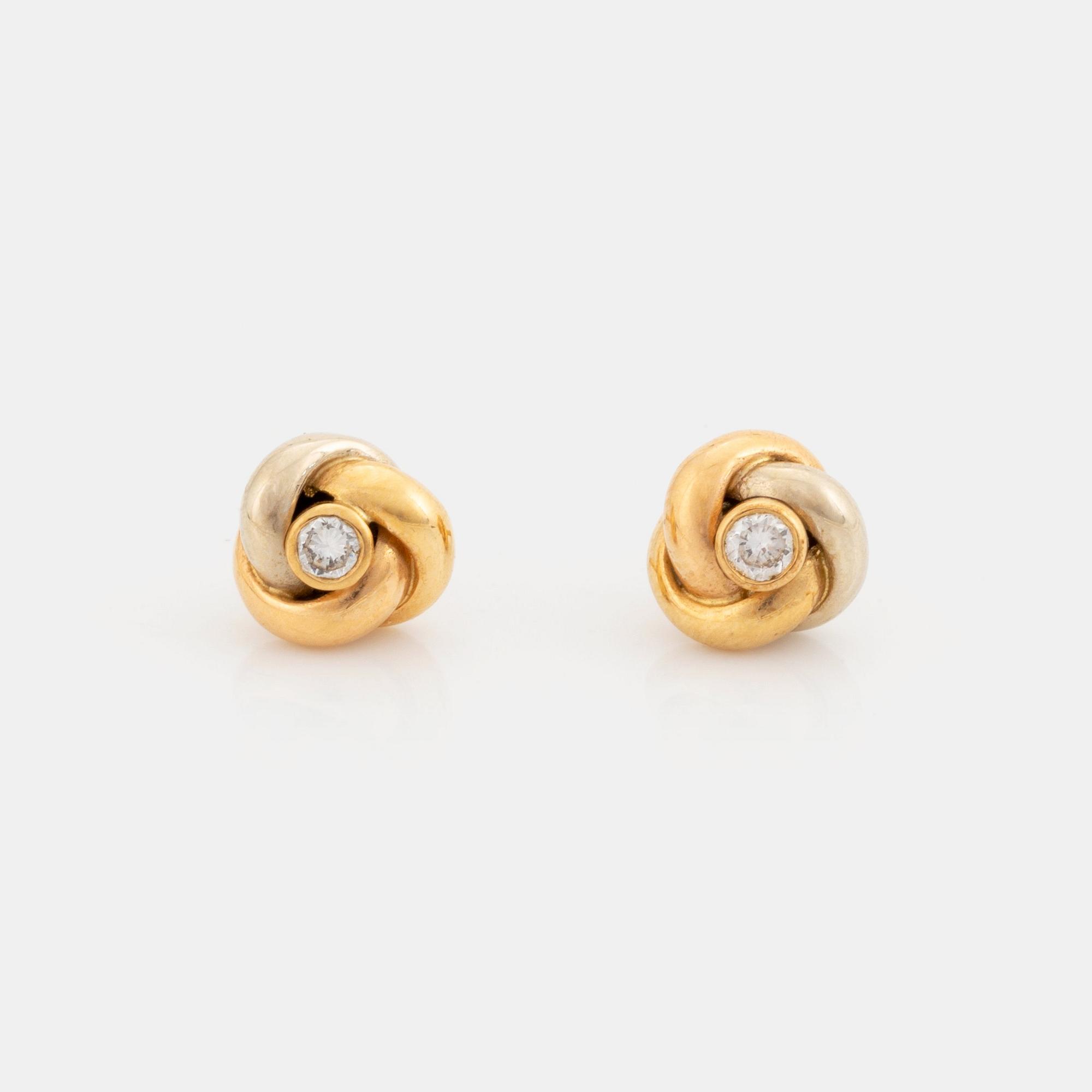 Cartier trinity earrings with diamonds on sale