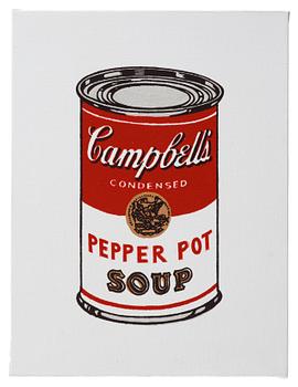 Richard H. Pettibone, "Andy Warhol, '32 Cans of Campbell's Soup', 1962".