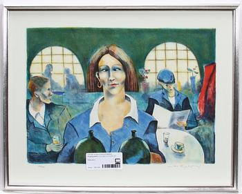 JUSSI TAIPALEENMÄKI, färglitograsfier, 2 st. Sign och numr.