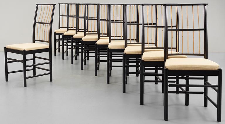 A set of ten Josef Frank chairs, Svenskt Tenn.