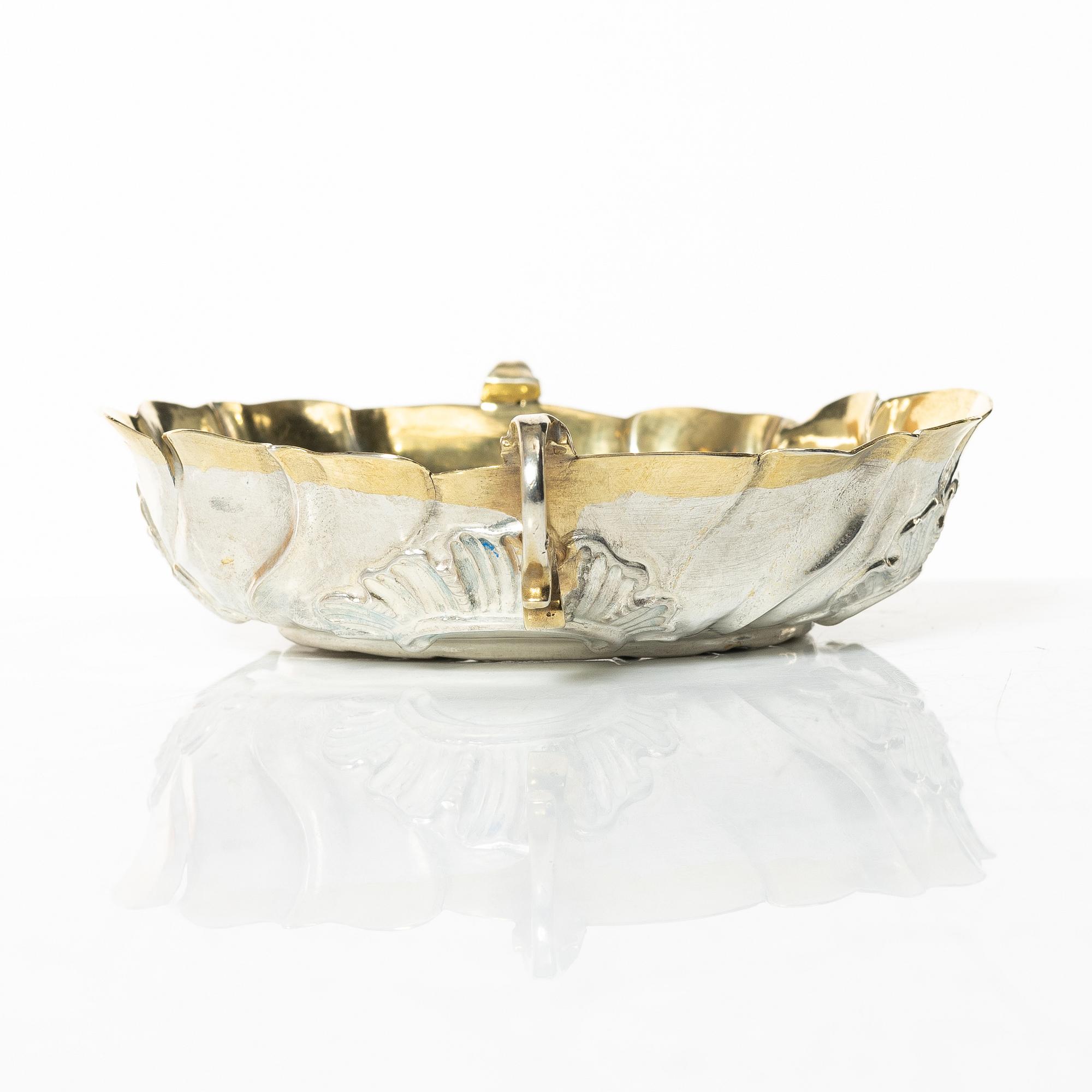 A Nuremberg silver "Weinprobier-Schale", mark of  Georg Andreas Brenner, active 1748-71.