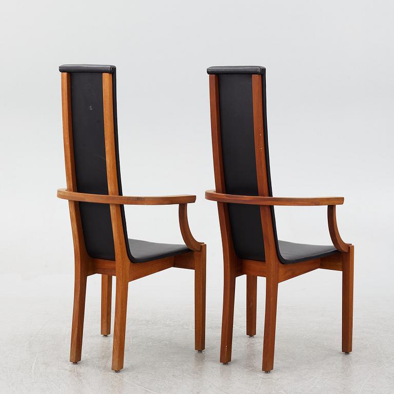 Leo Johansson,  a pair of 'Diabas' armchairs, Eje Ström AB, circa 2000.