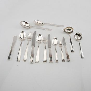 Jacob Ängman, bestick  132 dlr "Rosenholm" silver GAB 1950/60-tal.