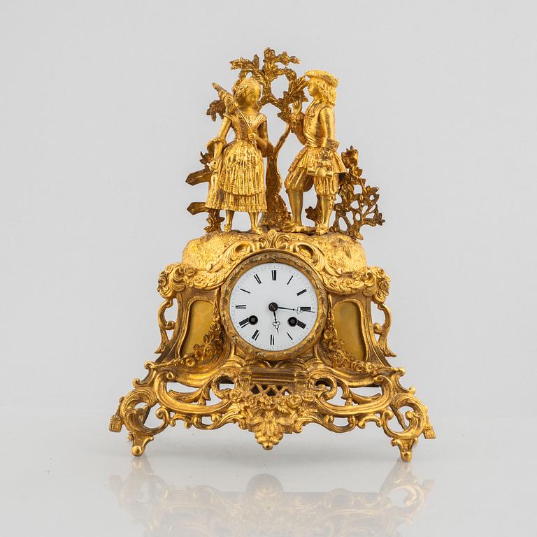 A Louis XV style mantle clock, France, second half of the 19th Century.