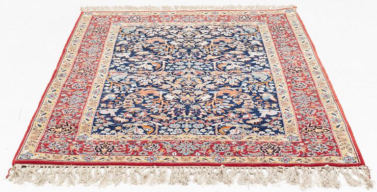 A rug, Esfahan, figural, ca 159 x 108 cm.