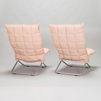 Harri Koskinen, fåtöljer, ett par, "K Chair", Woodnotes, Finland.