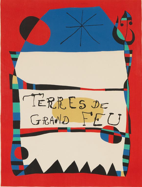 Joan Miró, "Exposition Terres de grand feu, Miró-Artigas". Color lithograph, 1956, pencil signed 32/200.