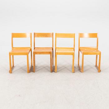 Sven Markelius, chairs, 8 pieces, "Orkesterstolen", mid/second half of the 20th century.
