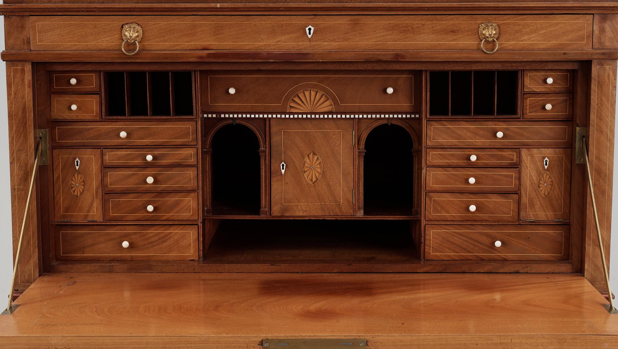 A Swedish Empire secretaire by J. P. Berg.