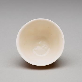 A blanc de chine cup, Qing dynasty, 18th Century.