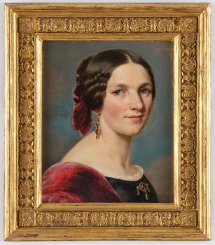 Franz Xaver Winterhalter, attributed to, Portrait of a young woman.