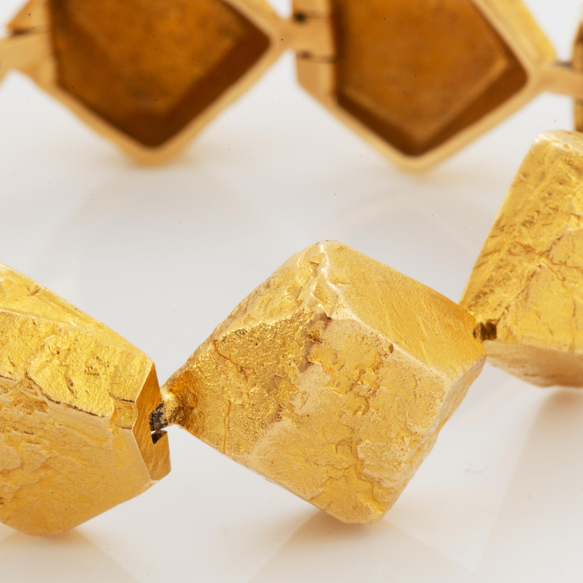 Björn Weckström, armband, "Lapplands stenar", 18K guld.