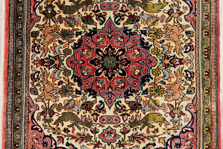 Matta, Ghom, silke, ca 60 x 80 cm..