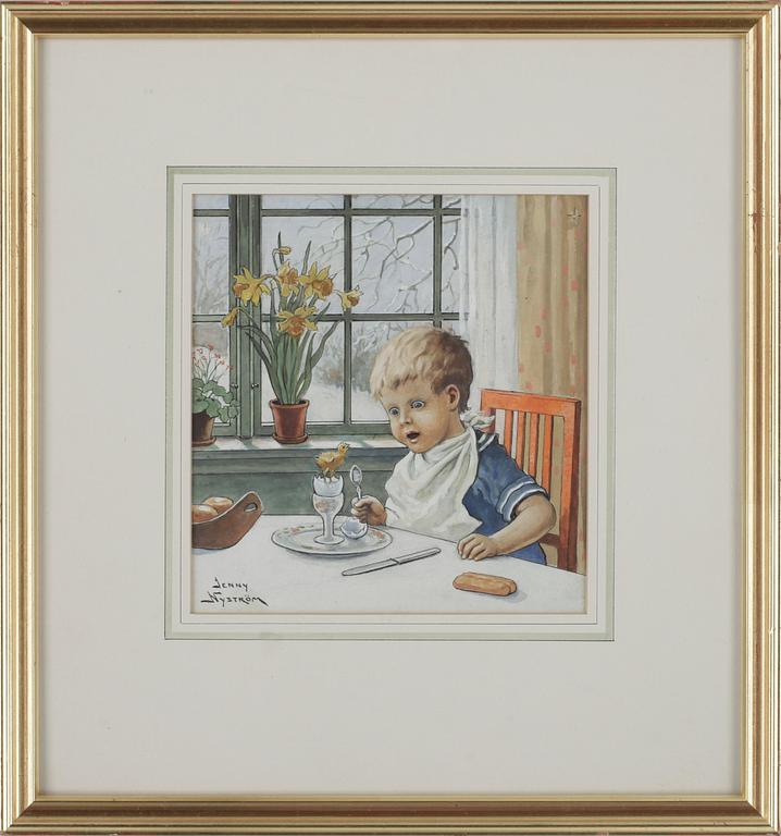 JENNY NYSTRÖM, blandteknik, signerad.