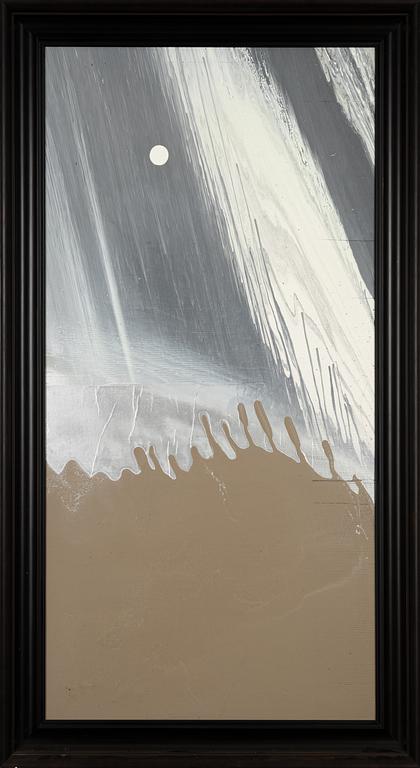 Lukas Göthman, oil/mixed media on panel, signed and dated 2013 verso.
