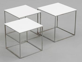 A Poul Kjaerholm set of occasional tables, 'PK-71', E Kold Christensen, Denmark.