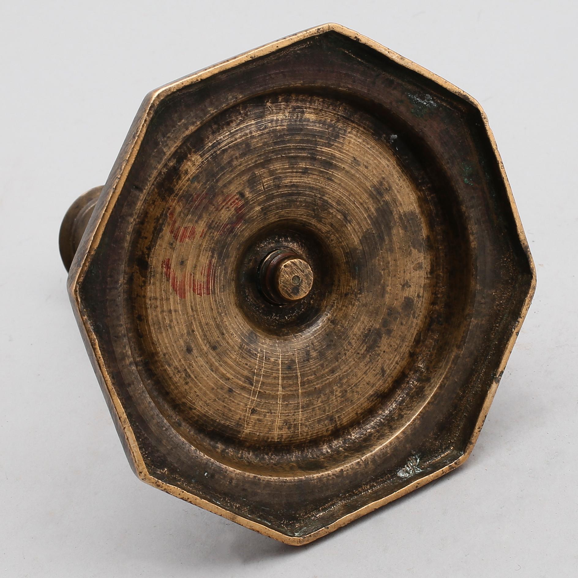 LJUSSTAKE, brons, 1700-tal.