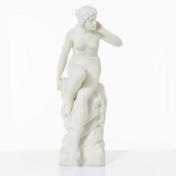 A biscuit porcelain sculpture, Gustafsberg, dated 1908.