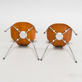 Eight Danish 'T-chairs' for Fritz Hansen, latter half of the 20th century.