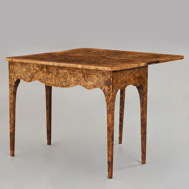 A Swedish Rococo 18th century card table by J. Sjölin.