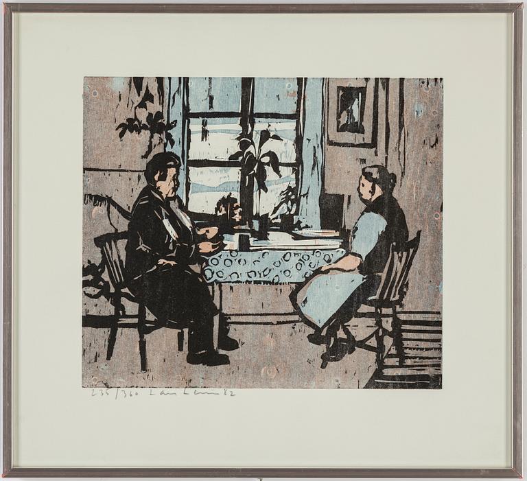 LARS LERIN, träsnitt, signerad och numrerad 235/360.