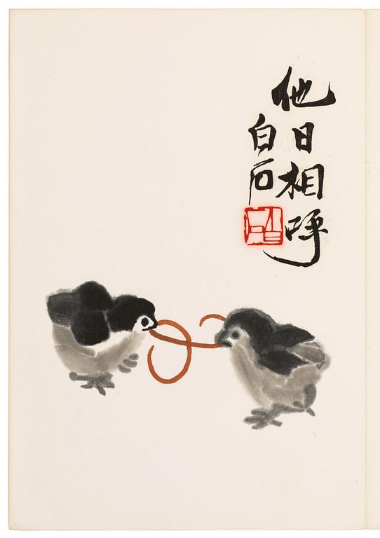 BOK med TRÄSNITT, "Qi Baishi hua ji".