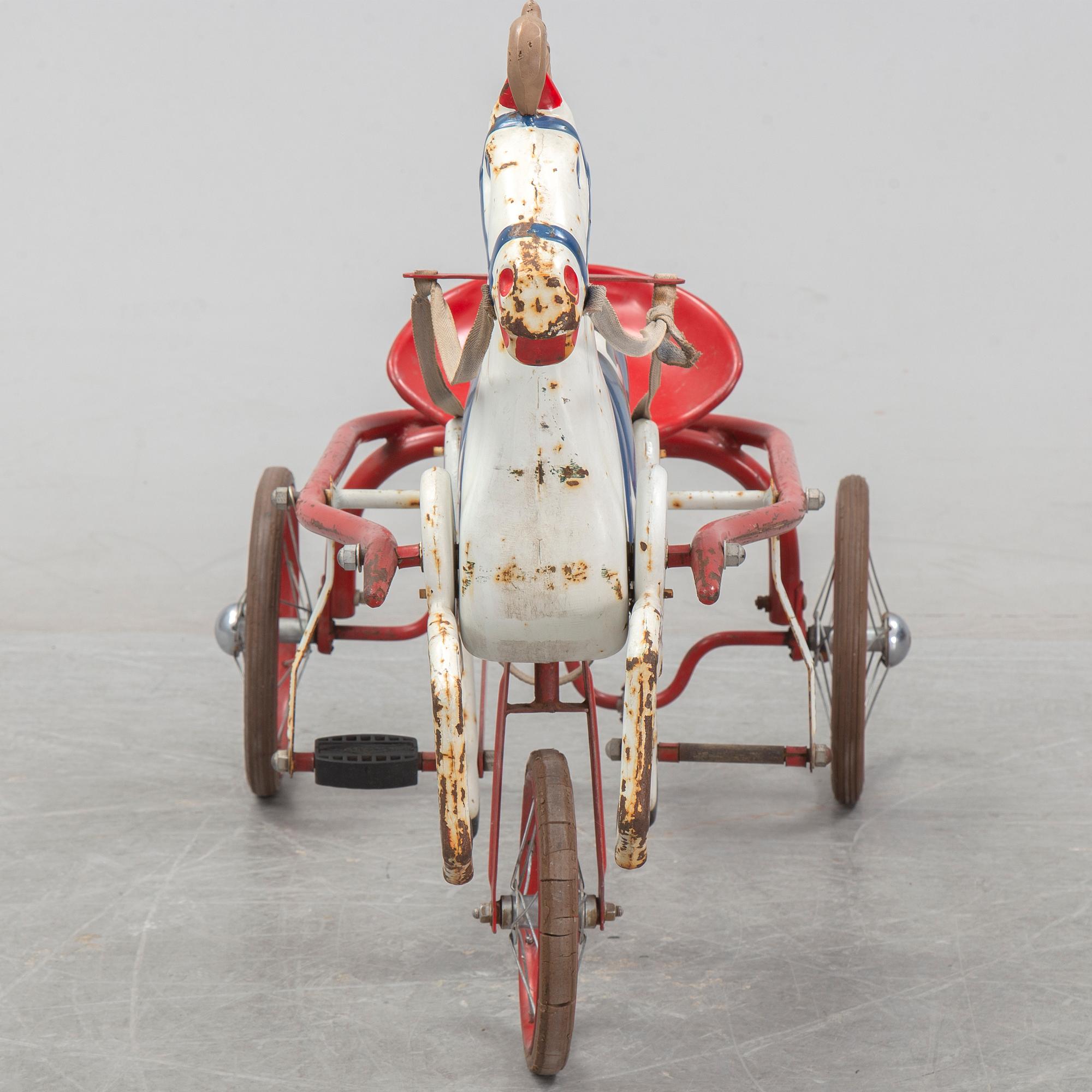 Leksakshäst/trampbil, 1900-talets mitt.