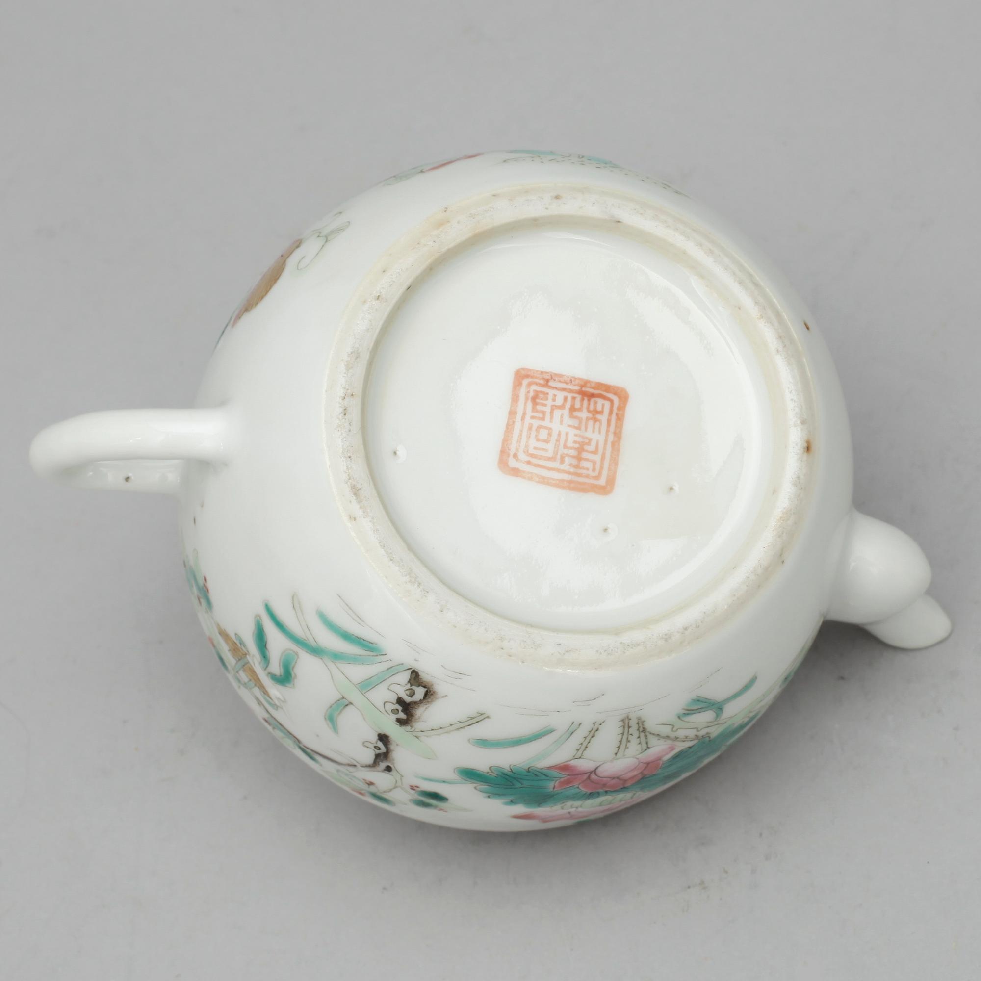 SERVISDELAR, 12 delar, porslin, Qingdynastin, 1800-tal.