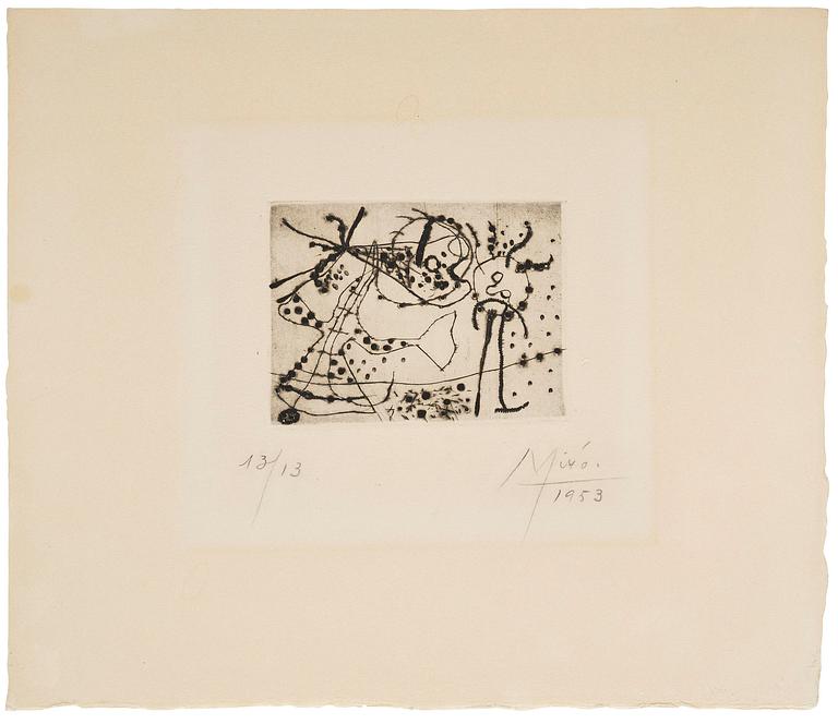 Joan Miró, ”Petite Gravure Noire”.