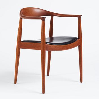 Hans J. Wegner, a teak 'The Chair/JH501, Johannes Hansen, Denmark.