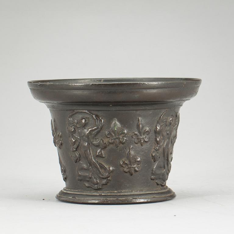 MORTEL, gjutjärn. Frankrike, 17/1800-tal.
