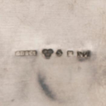 Brooch, silver with stones.