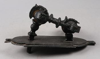 DÖRRKLÄPP, smidesjärn, allmoge, trol Hälsingland och 1800-tal.