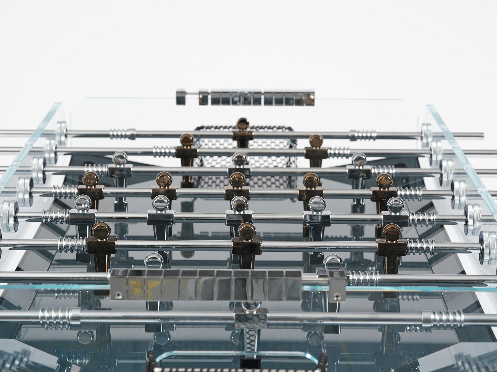 Adriano Design, foosball table, "Cristallino Classic", Teckell, Italy.