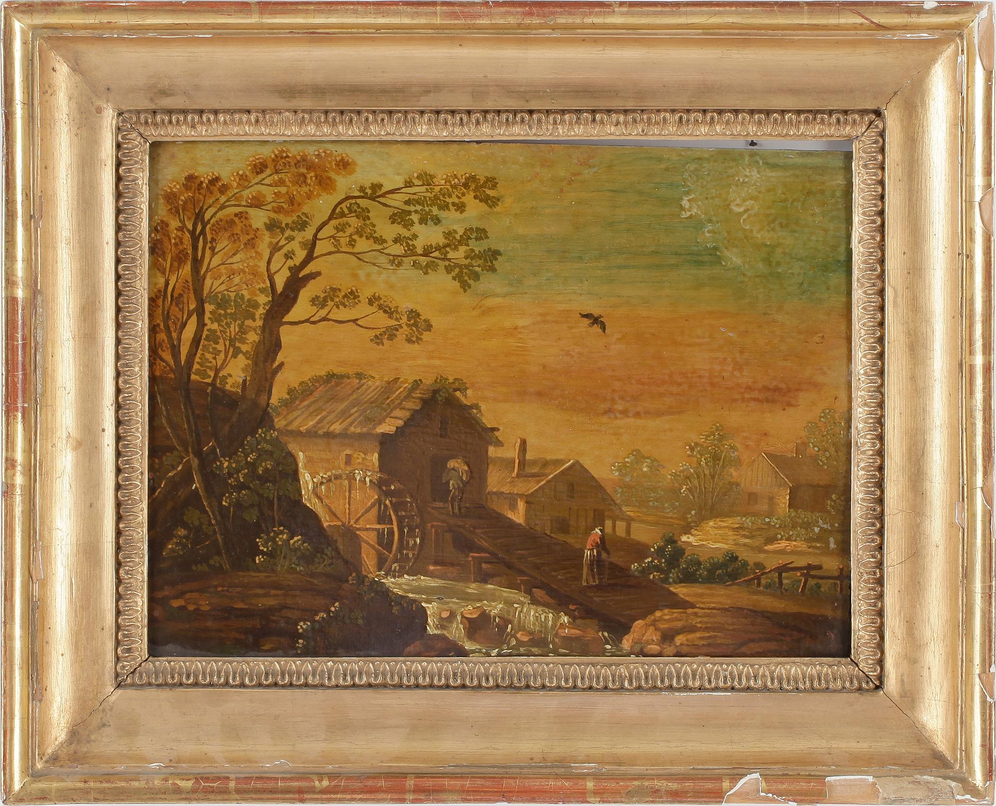 OKÄND KONSTNÄR, olja på pannå, ej signerad, bär otydliga monogram samt datering 1770 á tergo.