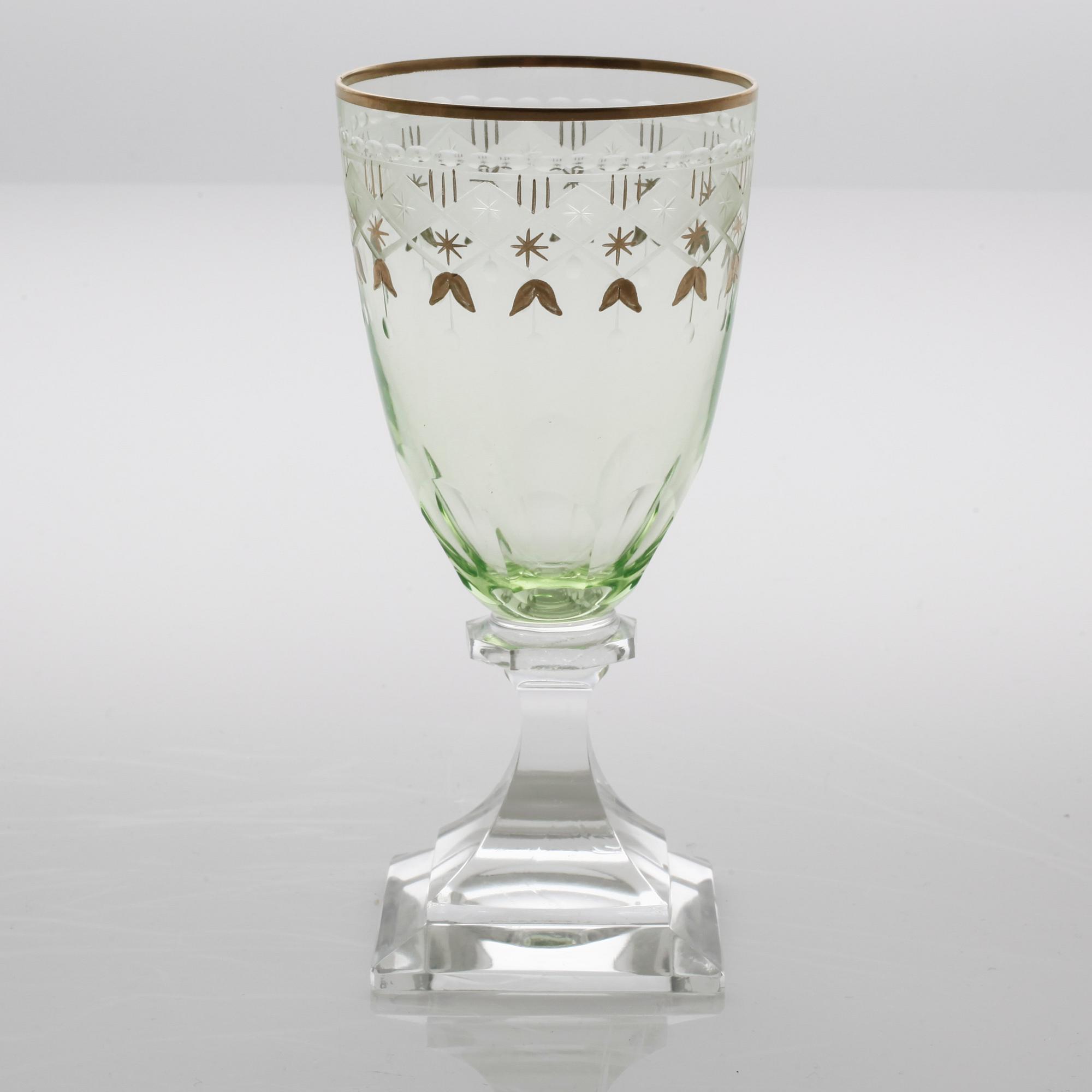 A set of 12 wine glasses, 'Junior', Kosta, second quarter of the 20th century.