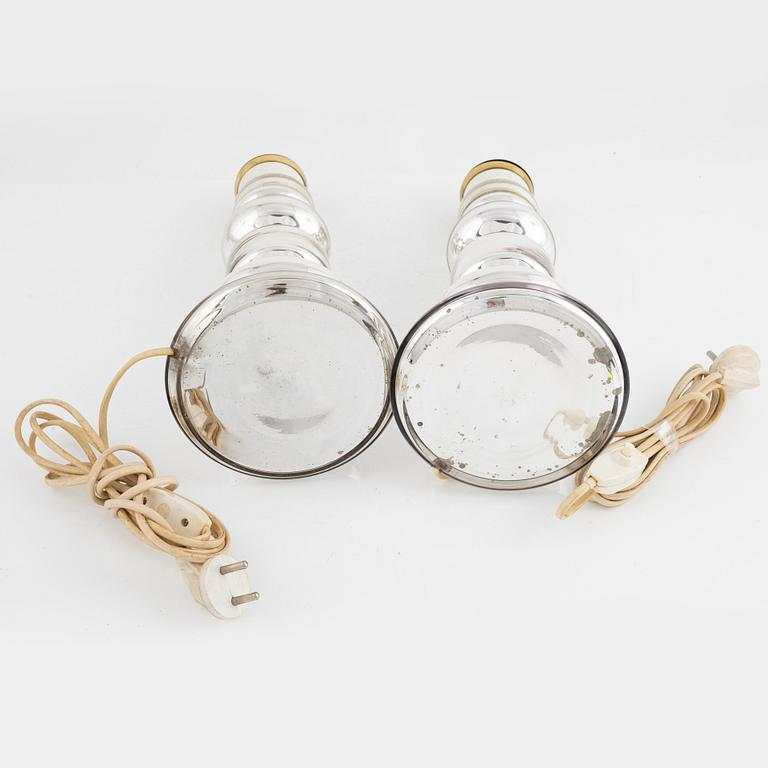 Gustaf Leek, probably. A pair of table lamps, second half of the 20th Century.