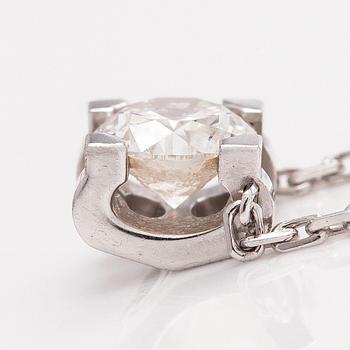 Cartier, an 18K white gold 'C de Cartier' necklace with a brilliant-cut diamond.