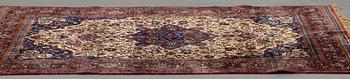A RUG, semi-antique silk Kashan, ca 200 x 129 cm.