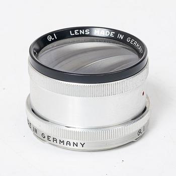 Mellanformatskamera, Rolleiflex, med väska och tillbehör, Franke & Heidecke, 1900-talets mitt, Tyskland.