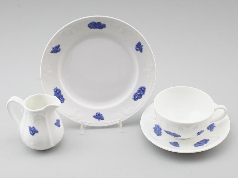 SERVISPORSLIN, 22 delar, "Blå Blom", Gustavsberg.