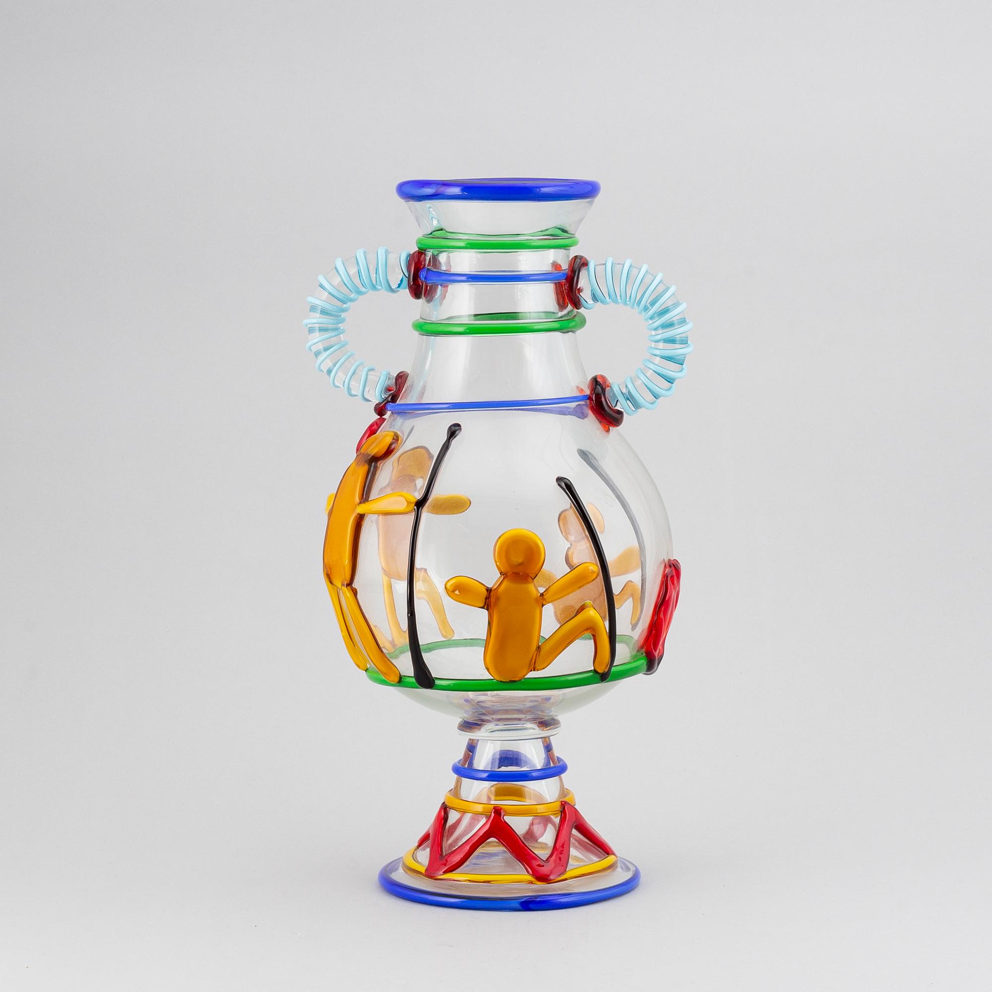 Vas, "Vaso Picasso Indiani", modell A/99, Vetreria TFZ Internationale, Murano, Italien.