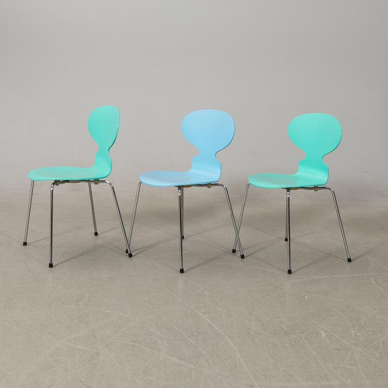 Arne Jacobsen, chairs 6 pcs, "The Ant", Fritz Hansen, 1993.
