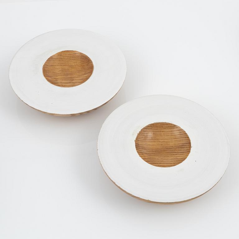Magnus Ek, a set of eleven ash wood appetizer bowls for Oaxen Krog, 2021.