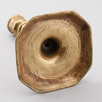 LJUSSTAKE, mässing, barock, 1700-tal.