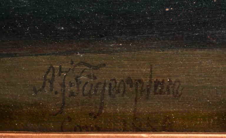 AXEL JOHAN FÄGERPLAN, olja på duk, sign o dat 1850.