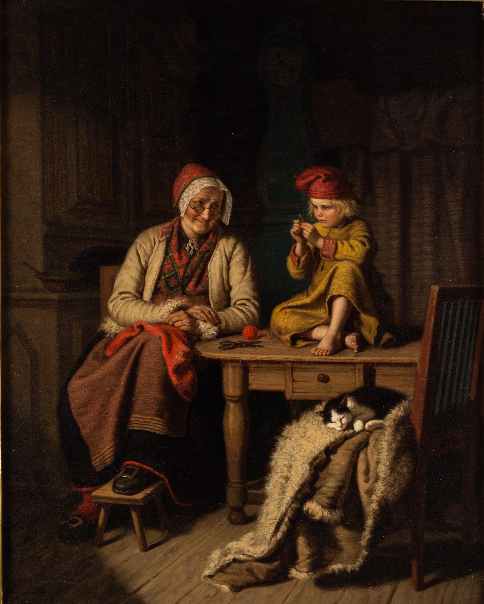 AMALIA LINDEGREN, oil on canvas, signed and dated 1858.