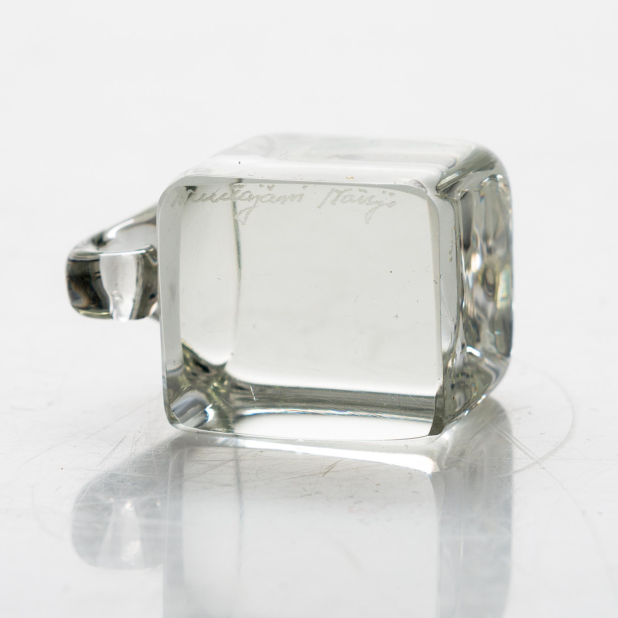 OIVA TOIKKA, lasiveistos, signeerattu Nuutajärvi Notsjö.