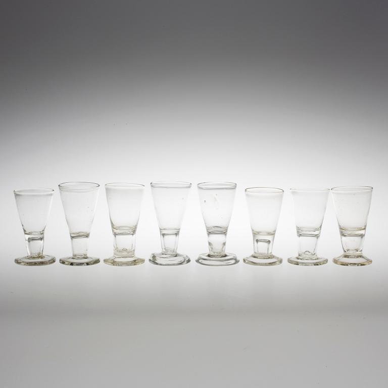 STARKVINSGLAS, 8 st. 1800-tal.